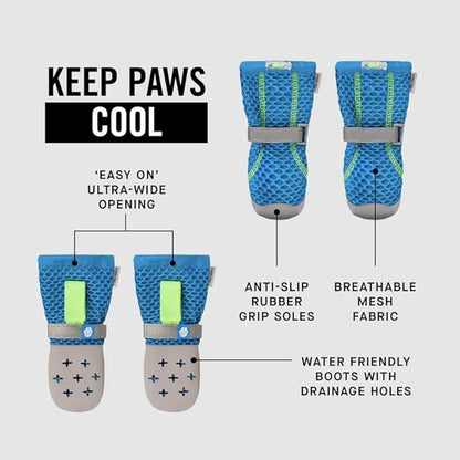 Canada Pooch Dog Boots for Hot Pavement - Dog Boots &amp; Paw Protectors with Anti Slip Rubber | Water Friendly, Breathable Dog Shoes for Hot Days, Great for Dogs Grey - Size 2