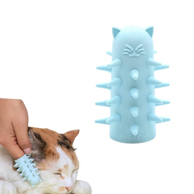 Furr&amp;Purr Cat Brush, Made in the USA, Face Massager, Face Scratcher, Calming Care Comb for Cats, Indoor Cats (1-Pack)