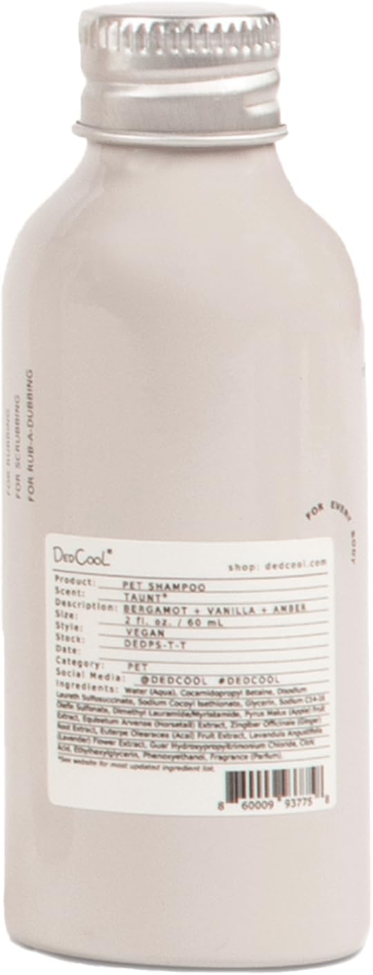 DedCool Pet Shampoo (01 Taunt, 16.9 oz) Tear-Free, for Sensitive Skin, Hypoallergenic, Dry Skin &amp; Itch Relief, Deodorizing Shampoo &amp; Conditioner for Dogs &amp; Cats, Vegan, Clean, Non-Toxic