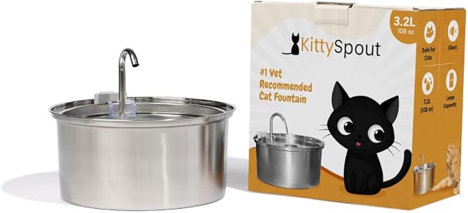 Cat Water Fountain Filters for 108oz/3.2L… (6 Month Supply: 12 Filters &amp; 12 Sponges), White, SSF246