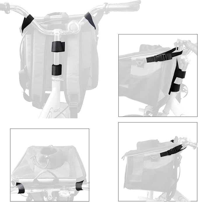 Pet Carrier Bicycle Basket Bag Pet Carrier/Booster Backpack for Dogs and Cats with Big Side Pockets,Comfy &amp; Padded Shoulder Strap,Travel with Your Pet Safety（Titanium）