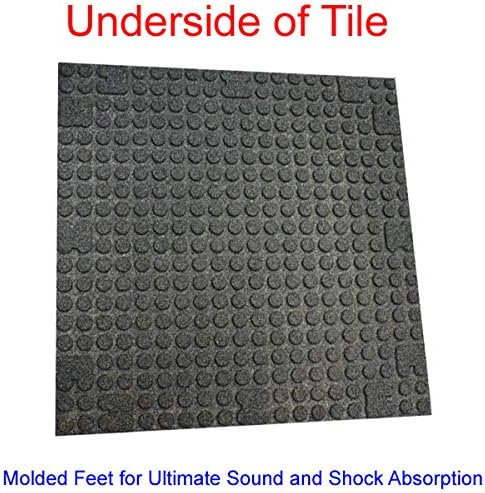 American Floor Mats - Extreme Rubber Gym Tiles - 1 Inch Thick Colorful Rubber Gym Tiles - Superior Shock and Sound Absorbing Tiles - 95% Tan 25 Tile Pack (Covers 100 Sq Ft)