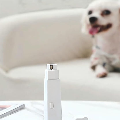Quiet Rechargeable Pet Nail Grinder - Dog Nail Clippers and Grinder - with LED Lights and Quick Sensor, Diamond-Tip Dust Collector, Suitable for Large Dogs, Small Cats, and Rabbits (Pink)