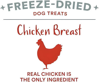 Organic Freeze Dried Dog &amp; Cat Treats - Single Ingredient, Grain Free Food Toppers for Healthy Pets, No Fillers or Preservatives (1 Bag, Chicken)