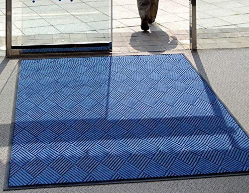 M+A Matting WaterHog Diamond | Commercial-Grade Entrance Mat with Rubber Border – Indoor/Outdoor, Quick Drying, Stain Resistant Door Mat (Charcoal, 6&