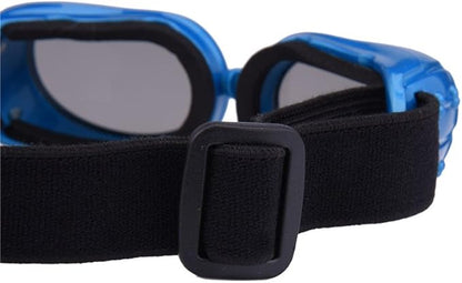 Outdoor Dog Sunglasses Anti-UV Eye Protection Goggles Waterproof Windproof Anti-Fog for Small Pet Puppy Cat (Blue)
