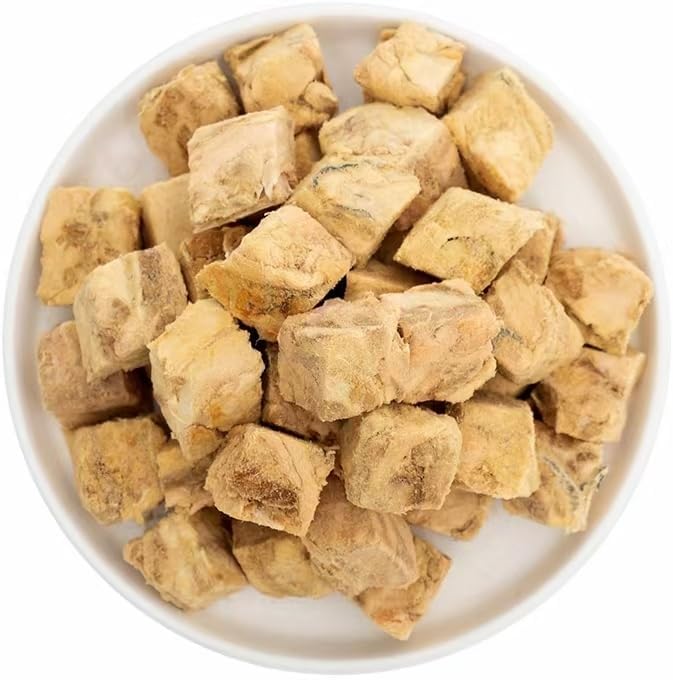 Organic Freeze Dried Dog &amp; Cat Treats - Single Ingredient, Grain Free Food Toppers for Healthy Pets, No Fillers or Preservatives (1 Bag, Salmon)