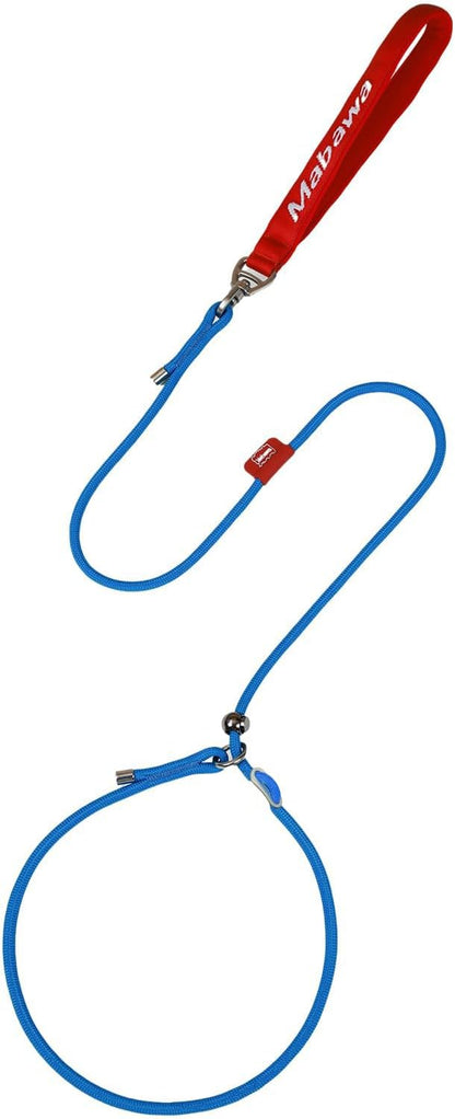 Dog Anti-Slip Leash 5FT with Metal Stopper - Durable No-Pull Training Lead for Small, Medium &amp; Large Dogs - Comfortable Handle Nylon Rope, Tangle-Free Pet Walking Leash (Blue, 5.6FT)