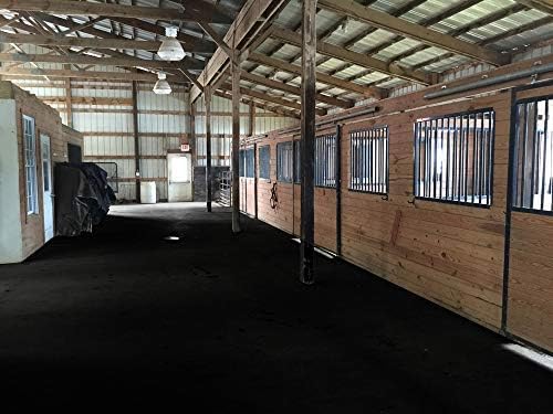 American Floor Mats - Horse/Stable Mats - Heavy Duty Stall Mats - Thick, Durable Rubber Flooring Solid Black 1/2" Thick - 4&
