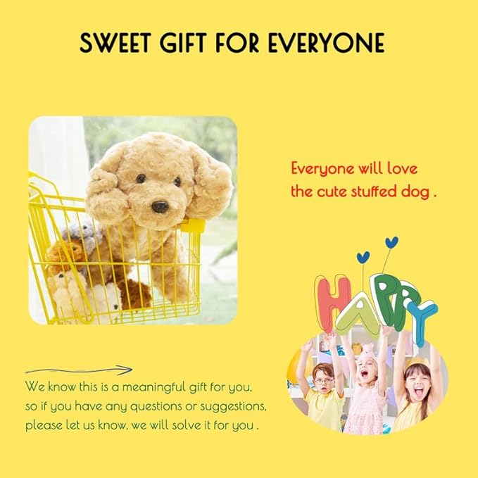 5 Pieces Dog Stuffed Animals for Girls,1 Mommy Dog with 4 Babies,Puppy Stuffed Animals Gifts for Girls 3 4 5 6 7 8 9 Years,Soft Plush Toys for Kids Christmas,Valentine&