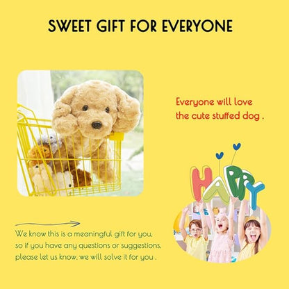 5 Pieces Dog Stuffed Animals for Girls,1 Mommy Dog with 4 Babies,Puppy Stuffed Animals Gifts for Girls 3 4 5 6 7 8 9 Years,Soft Plush Toys for Kids Christmas,Valentine&