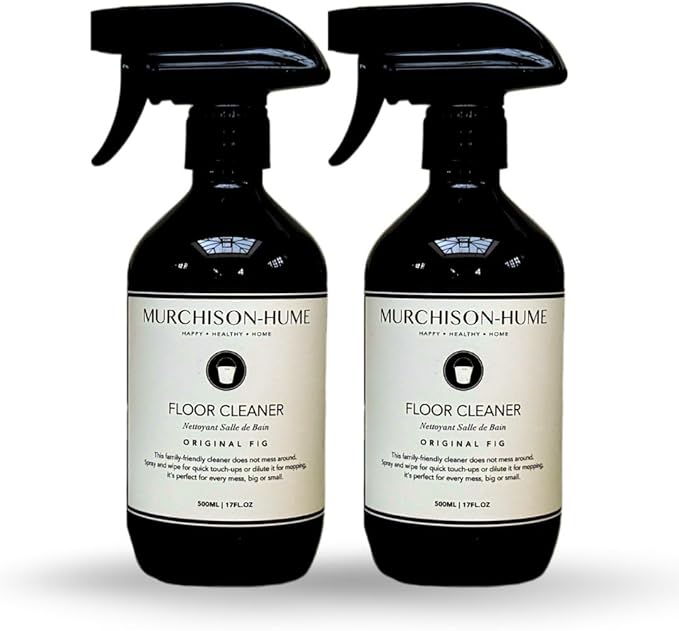 Murchison-Hume Natural Floor Cleaner Spray – Pet-Friendly, Non-Toxic, Plant-Based Formula for Hardwood, Tile &amp; Laminate – Streak-Free Shine, Fresh Scent – 17oz Bottle (2 Pack) Original Fig