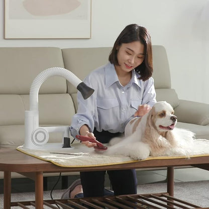 DUZ V3 Professional Quality Pet Dryer: 2-in-1 Portable &amp; Hands-Free Grooming, Low-Noise &amp; Stress-Free Drying, Multi Speed &amp; Temperature, Comfortable for All Dogs and Cats