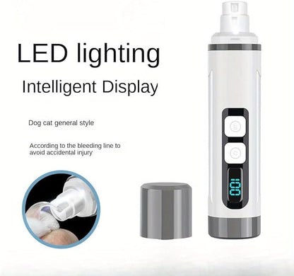 Dog Nail Grinder Quiet-2025 Release Ultra-Quiet Dog &amp; Cat Nail Grinder with LED Light &amp; Battery Display - Painless Nail Trimmer for Small to Large Pets, Thick Nails, and Sensitive Paws