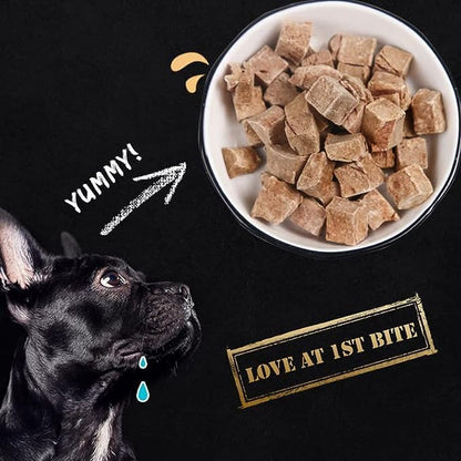 Organic Freeze Dried Dog &amp; Cat Treats - Single Ingredient, Grain Free Food Toppers for Healthy Pets, No Fillers or Preservatives (3 Bag, Salmon)