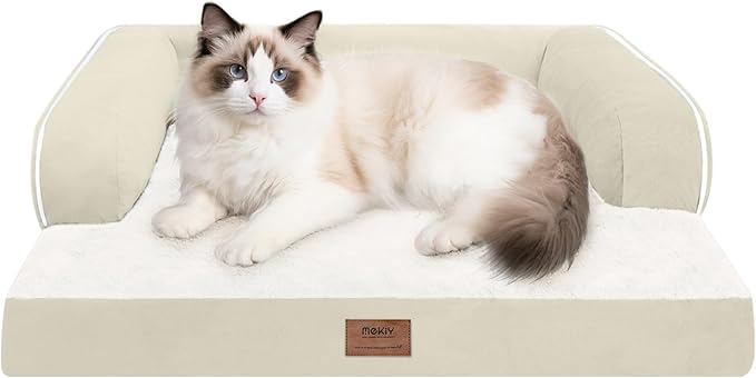 Small Dog Bed and Cat Sofa Waterproof Orthopedic Dog Beds for Small Dogs Cat Bed Comfy Pet Couch Sofa Beds with Washable Removable Cover &amp; Non-Slip Bottom