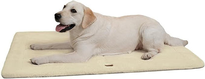 Made4Pets Dog Crate Pad Bed for Extra Large Dogs, Washable &amp; Reversible, Anti-Slip Kennel Mat for Cozy Sleeping, Soft Fluffy Dog Bed for Indoor &amp; Outdoor Use, 48"x30", Beige