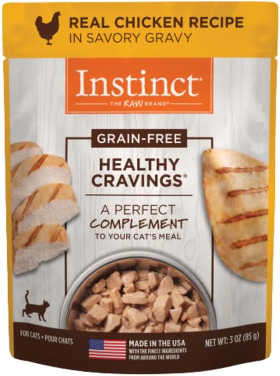 Instinct Healthy Cravings Grain Free Real Chicken Recipe Natural Wet Cat Food Topper by Nature&