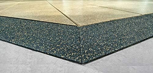 American Floor Mats - Extreme Rubber Gym Tiles - 1 Inch Thick Colorful Rubber Gym Tiles - Superior Shock and Sound Absorbing Tiles - Solid Black 25 Tile Pack (Covers 100 Sq Ft)