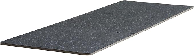VEVOR 0.56 Inch Thick Gym Floor Mats, 12 Tiles Rubber Top with EVA Foam, 25" x 25" Gym Flooring Workout Mat with 48 sq.ft Coverage, Interlocking Puzzle Gym Mats for Home, Garage, Black &amp; Blue