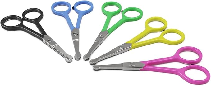 Tiny Trim 4.5" Ball-Tipped Scissor for Dog, Cat and all Pet Grooming - Ear, Nose, Face &amp; Paw - Scaredy Cut&