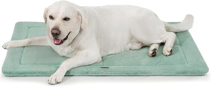 Made4Pets Dog Crate Pad Bed for Extra Large Dogs, Washable &amp; Reversible, Anti-Slip Kennel Mat for Cozy Sleeping, Soft Fluffy Dog Bed for Indoor &amp; Outdoor Use, 48"x30", Green