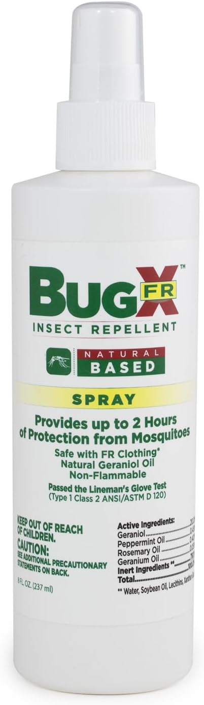 CoreTex Bug X FR DEET-Free Insect Repellent Spray - 8oz Bottle of Natural Geranium Oil to Protect Against Mosquitoes, Flies, &amp; Fleas - Travel Size Bug Repellent Spray Bottle