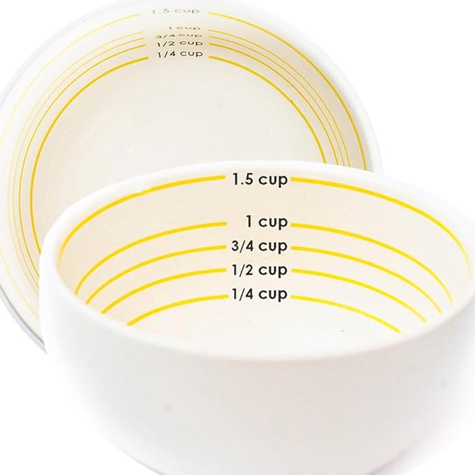 Uba Portion Control Bowl (Porcelain) for Measuring, Bariatric Diet, Diabetes &amp; Healthy Eating (2 Pack)