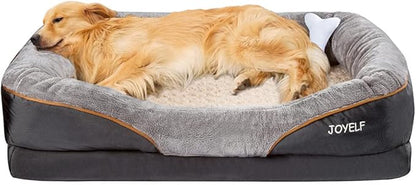 JOYELF XLarge Memory Foam Dog Bed, Orthopedic Dog Bed &amp; Sofa with Removable Washable Cover and Squeaker Toy as Gift