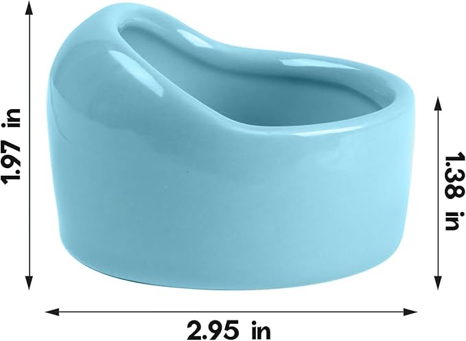 1 Blue Small Animal Bowl - Durable Hamster Food &amp; Water Dish, Easy-Clean Design for Guinea Pigs, Rabbits, Hedgehogs, Birds (Parrots, Finches), Gerbils and Mice Hamster Bowl