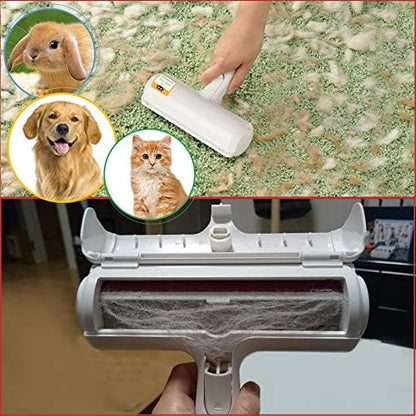 Nado Care Pet Hair Remover Roller - Lint Roller for pet Hair - Self Cleaning Dog &amp; Cat Hair Remover - Remove Dog, Cat Hair from Furniture, Carpets, Bedding, Clothing and More. White