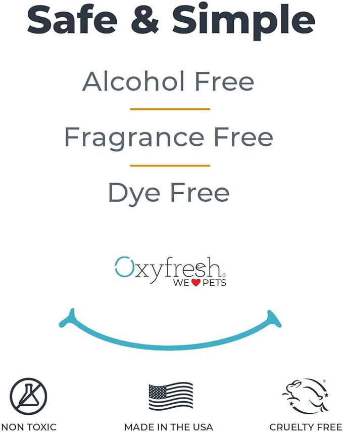 Oxyfresh Premium Pet Dental Care Solution Pet Water Additive: Best Way to Eliminate Bad Dog Breath and Cat Bad Breath - Fights Tartar &amp; Plaque - So Easy, Just Add to Water! Vet Recommended 16 oz.