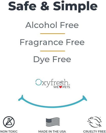 Oxyfresh Premium Pet Dental Care Solution Pet Water Additive: Best Way to Eliminate Bad Dog Breath and Cat Bad Breath - Fights Tartar &amp; Plaque - So Easy, Just Add to Water! Vet Recommended 16 oz.