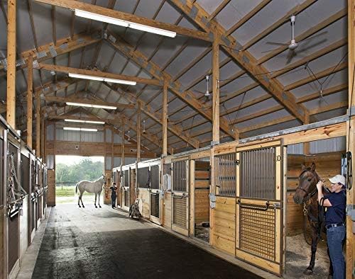 American Floor Mats - Heavy Duty Stall Tiles - Stable/Horse Tiles - Thick, Durable Rubber Flooring Solid Black 6&
