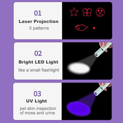 PARTSPOWER Laser Pointer Interative Cat Toy for Cats to Chase, Rechargeable Red Laser Light Pointer Exercises Training Tool for Kittens Cats Dogs (Green)