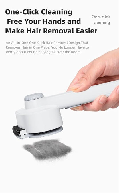 Adjustable Comb for Cats &amp; Dogs: 2-in-1 Deshedding Brush with Hair Removal Board, Dematting Tool for Long/Short Hair - Undercoat Rake &amp; Smooth Grooming Comb