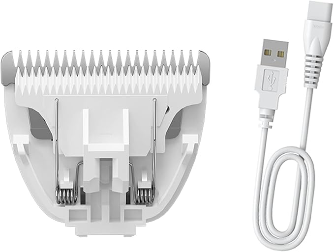 Replaceable Charging Cable&amp;Standard Size Ceramic Blade Set,Pet Dog Hair Clipper Cat Trimmer Used Blade