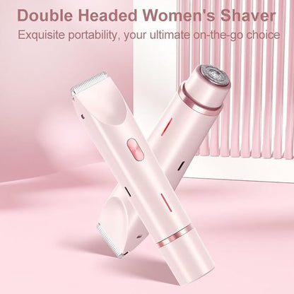 Bikini Trimmer for Women 2025 Upgrade Dual Head Shaver Women Ceramic Blades 2-in-1 Women&