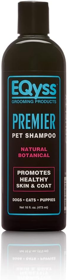 EQyss Premier Pet Shampoo - Cleanses &amp; Moisturizes Coat, Adds Volume, Intensifies Colors, Residue-free Finish - For All Dogs, Cats, Puppies (16 oz)