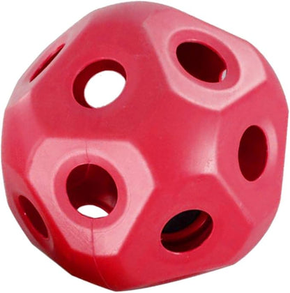 Cute 15.7" Horse Treat Ball, Carrot Feeding Toy Ball Multifunctional Hanging Treat Snack Ball for Horse Stable Stall Paddock Rest, Red