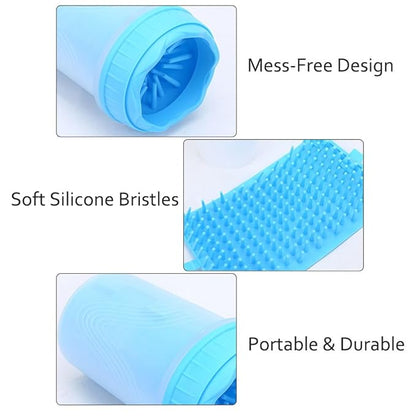 Dog Paw Cleaner Cup - Silicone Bristle Pet Paw Washer for Small, Medium, and Large Dogs &amp; Cats | Easy-to-Use, Mess-Free Paw Cleaning Tool for Muddy Paws
