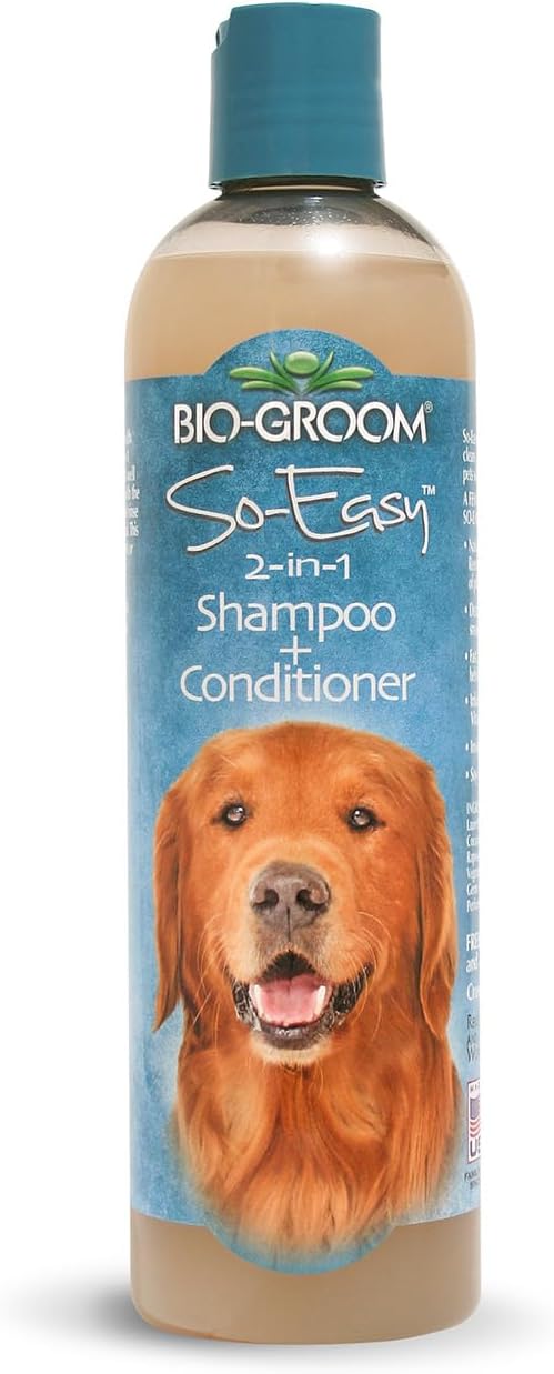 Bio-groom So Easy 2 in 1 Shampoo &amp; Conditioner - Dog &amp; Puppy Shampoo and Conditioner, Detangling Dog Wash for Grooming, Soap Free, 12:1 Concentration - Tropical Fruit Scent, 12 fl oz