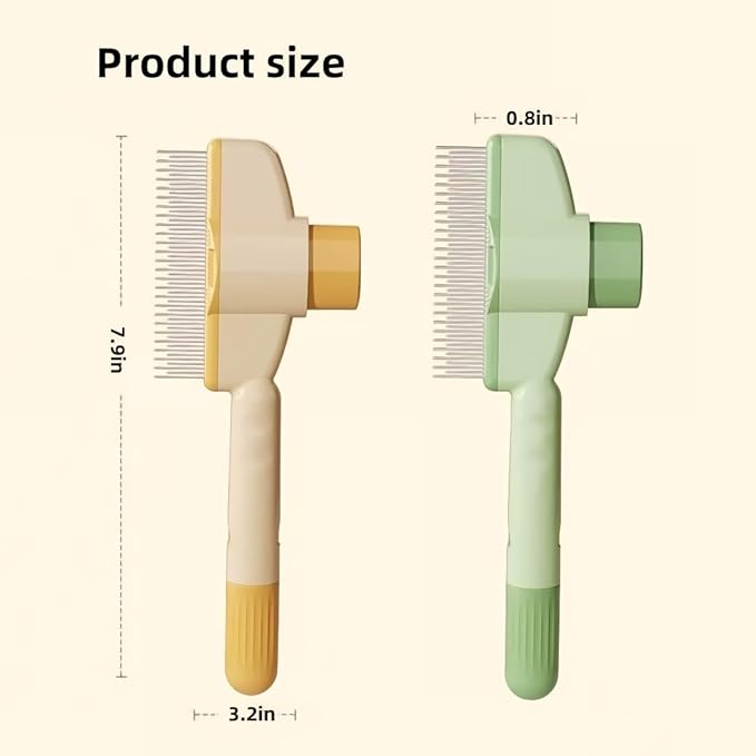 TemApex 2PCS Pet Comb for Dogs &amp; Cats with Long &amp; Short Stainless Steel Metal Teeth for Shedding and Tangles, Self-Cleaning Pet Comb for Dogs and Cats, Comfort and safety