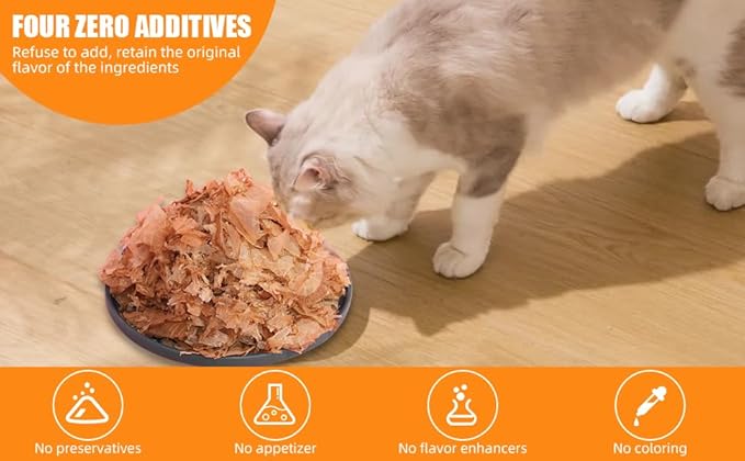 Purrfectpaws Premium Dried Bonito Flakes: Delicious Treats for Dogs &amp; Cats - All-Natural and High in Protein - 4oz Bag