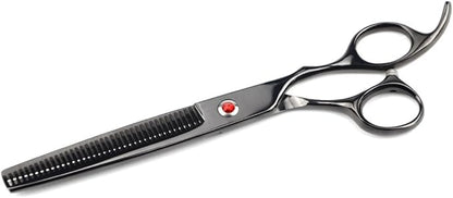 LILYS PET Professional PET Grooming scissors Kit,Coated Titanium,Sharp and Strong Stainless Steel Blade for Dogs Cats Hair Cutting,3 Pieces of Scissors with a Comb and a Case (7.5 inches, Black)