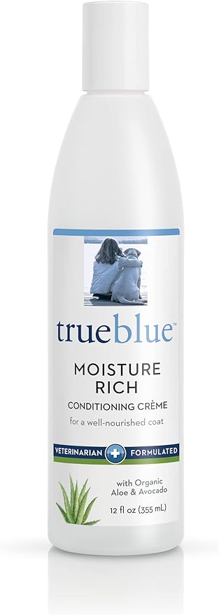 TrueBlue Aloe &amp; Avocado Moisture-Rich Conditioning Dog Crème – Conditioner Cream for Dogs, Puppies - Deodorizing, Moisturizing, Tearless – Toxin Free, Natural Botanical Blend – 12 Fl. Oz.