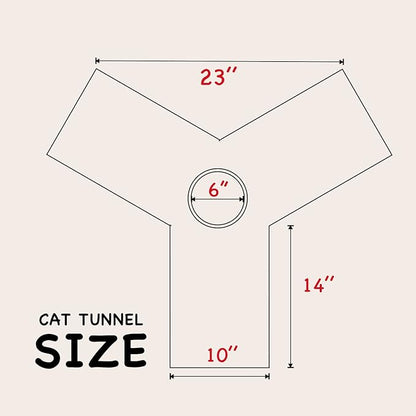 Tempcore 3 Way Collapsible Cat Tunnels, Indoor Cat Toys with Peek Hole &amp; Ball, Perfect for Kittens &amp; Rabbits