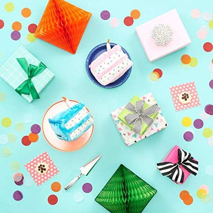 ZippyPaws Birthday Box - Dog Squeaky Toys to Keep Them Busy, Funny Food Plush for Small, Medium, &amp; Large Dogs, Cute Stuffed Puppy Toy &amp; Hat, Pet Products, Gift for Dogs of All Breeds - 3-Pack