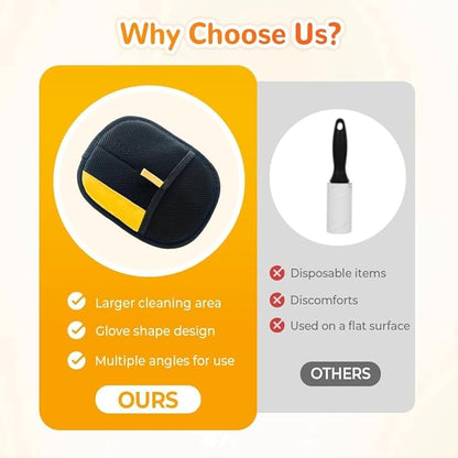 Pet Hair Removal Glove for Cats &amp; Dogs,2025 New Upgrade Pet Hair Remover Electrostatic Gloves,Reusable Pet Hair Remover Glove