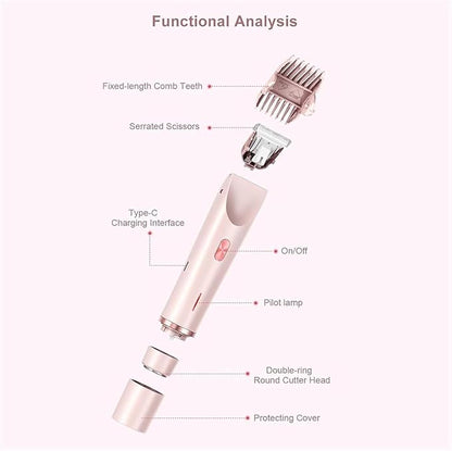 Bikini Trimmer for Women 2025 Upgrade Dual Head Shaver Women Ceramic Blades 2-in-1 Women&